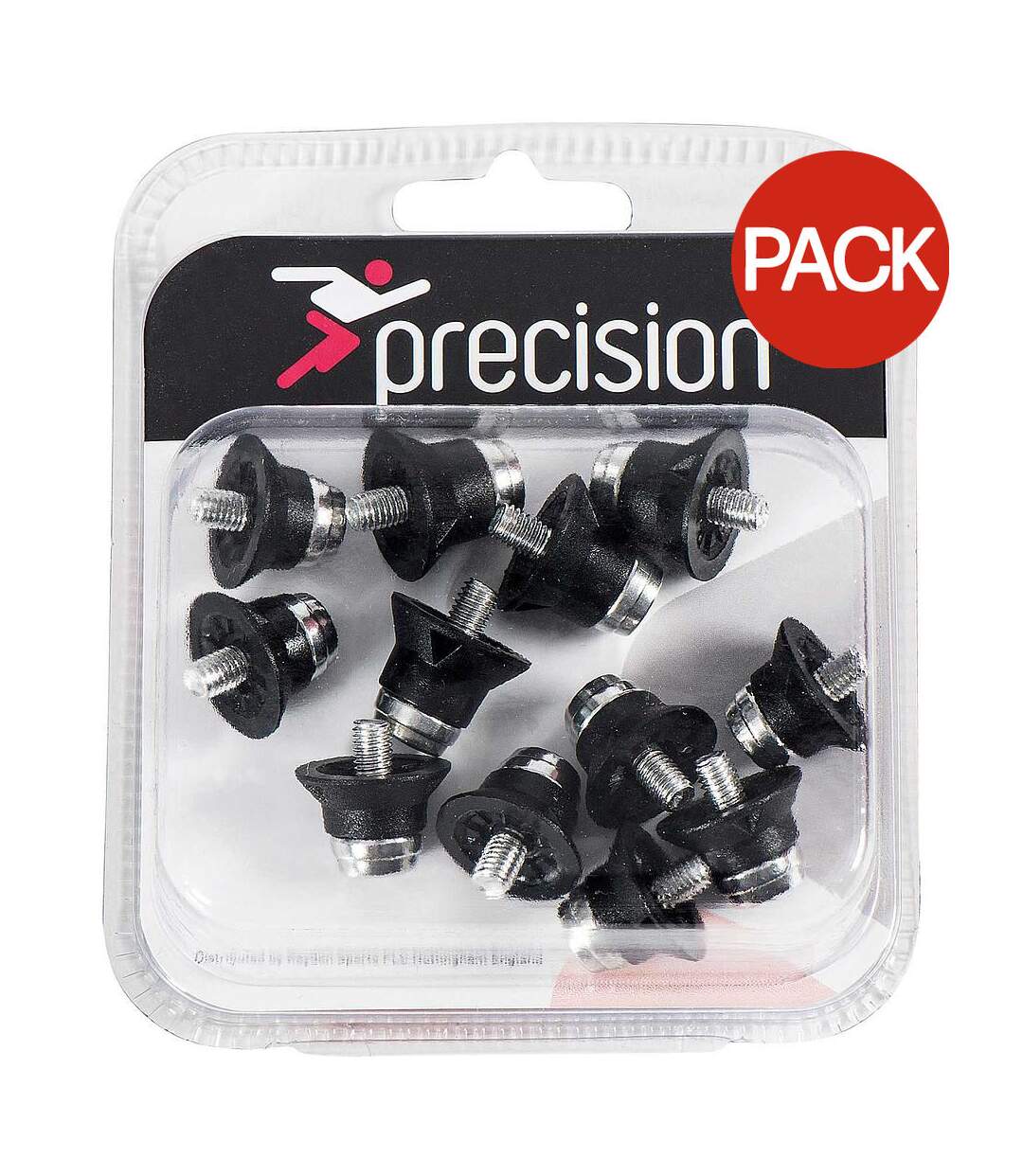 Precision Super Pro Football Boot Studs Set (Black/Silver) - UTRD716-1