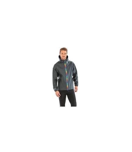 Unisex Adult Prism Pu Waterproof Jacket Black Olive Result Recycled