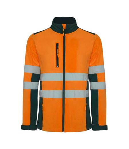 Veste Softshell Antares Homme Bleu Marine Orange Fluo Roly Workwear