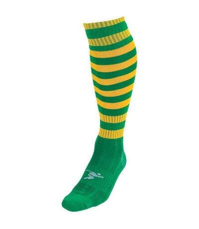 Unisex adult pro hooped football socks green/gold Precision