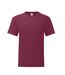 T-shirt Iconic Homme Bordeaux Fruit Of The Loom-1