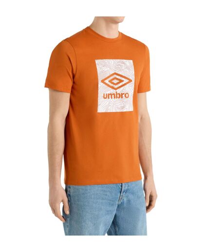 Mens Geo Wave T-shirt Gold Flame Umbro