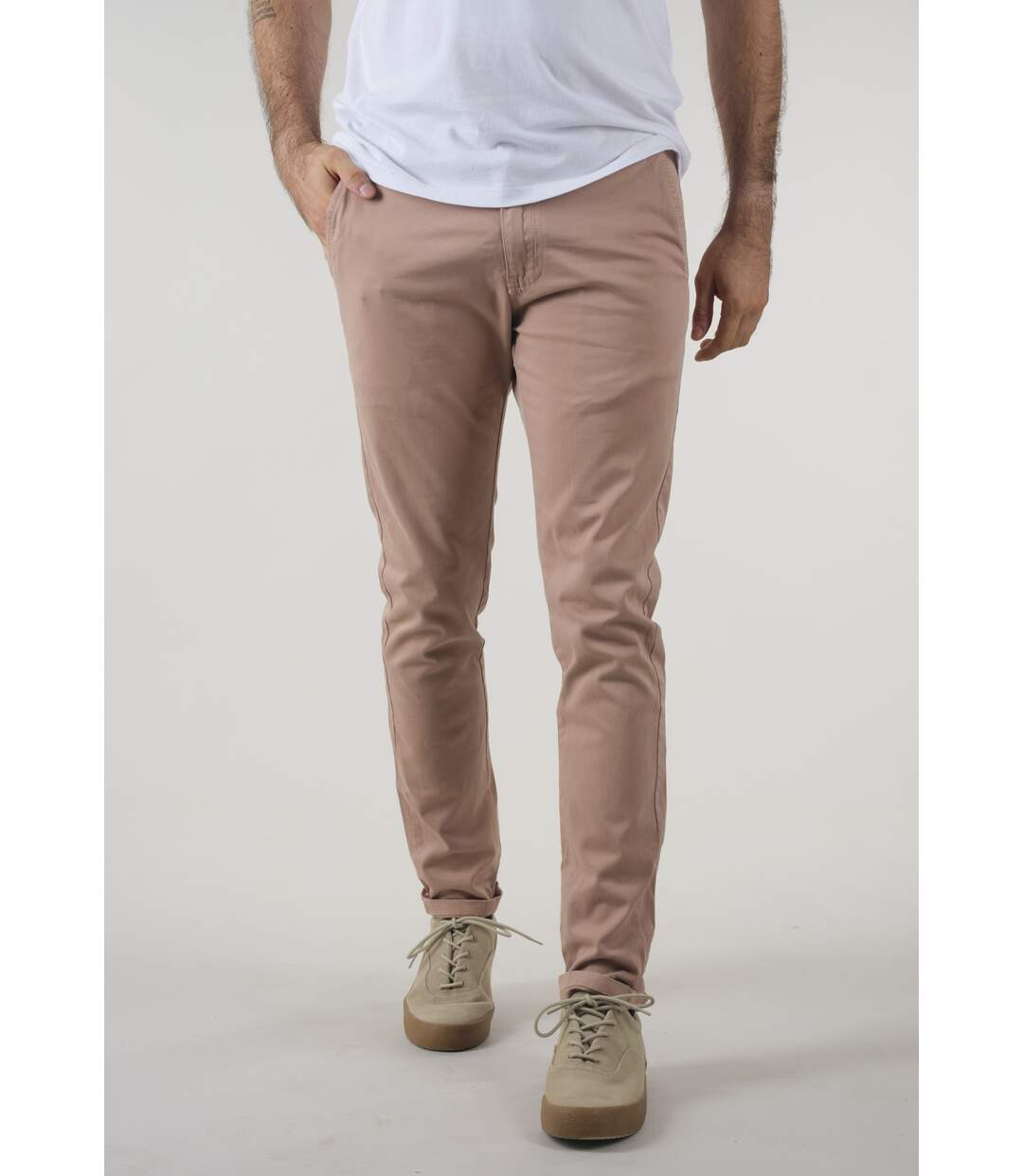 Pantalon chino slim uni BAKERY-1