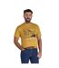 Mens Life Is An Adventure Mountain T-shirt Mustard Raging Bull-2