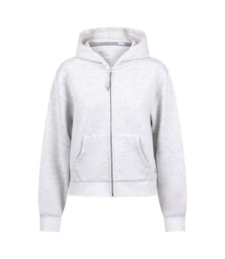 Womens/ladies Sileas Active Full Zip Hoodie Grey Marl Trespass