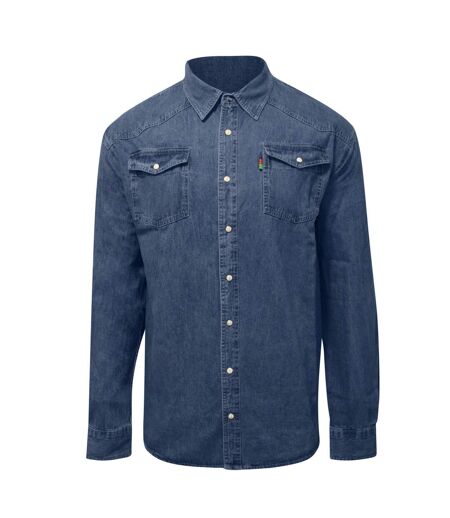 Chemise d555 western homme bleu Duke