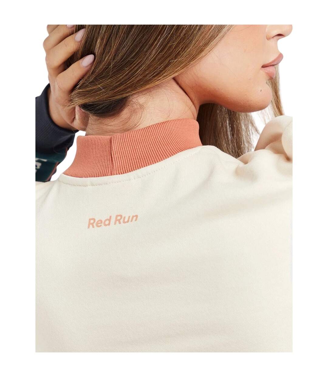 Sweat Femme Crème Red Run-4