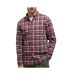 Chemise à carreaux  marine/bordeaux homme timberland poplin-1