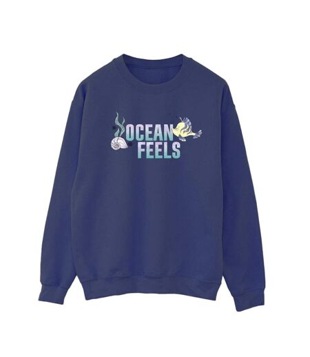 Disney Sweatshirt Ocean The Little Mermaid Femme/Ladies (Bleu marine) - UTBI23413