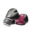 Gants d´entraînement pro femme noir / rose vif Boxing Mad-1