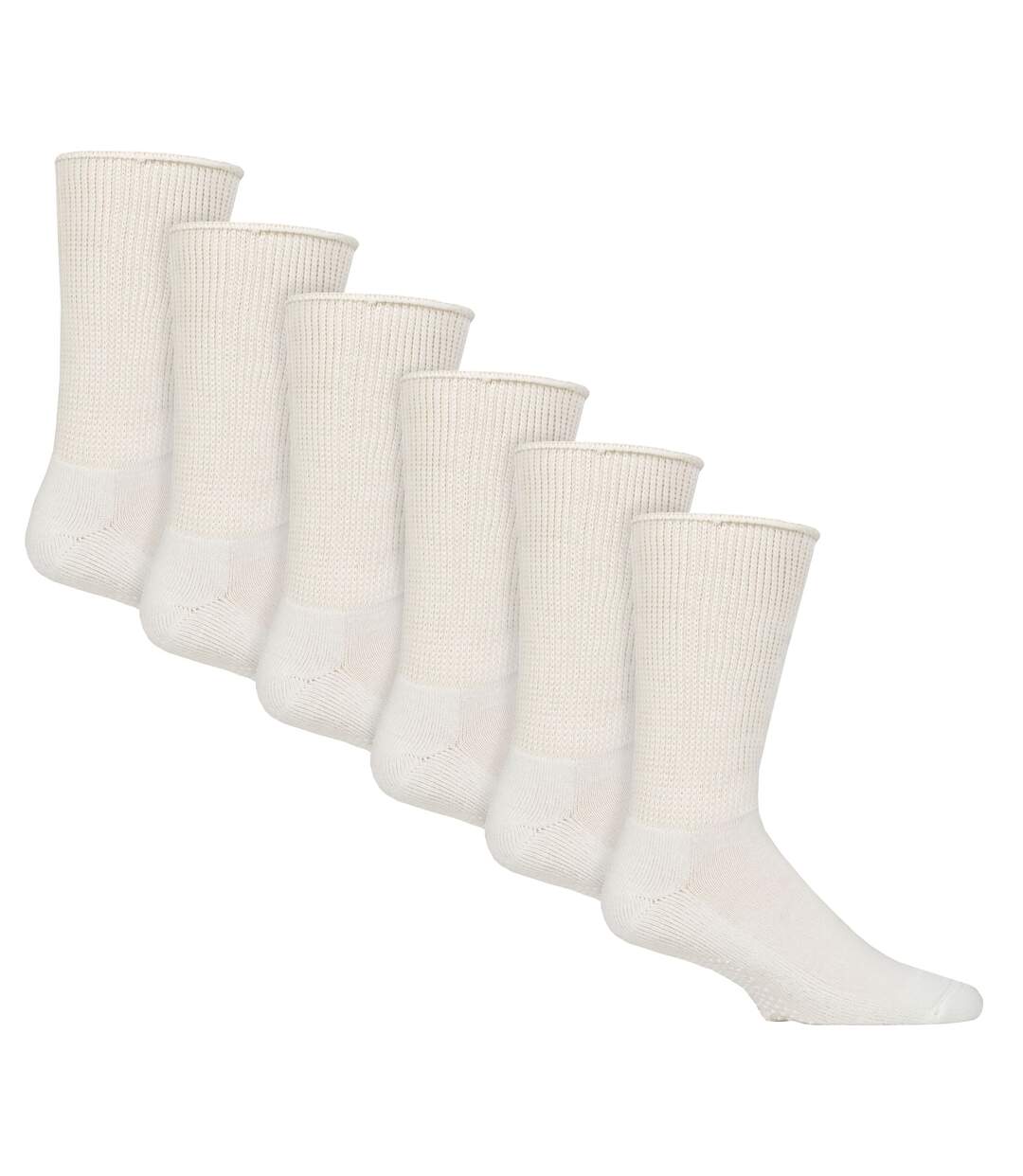 Paquet de 3 chaussettes pantoufles unisexes pour diabétiques avec poignées-1