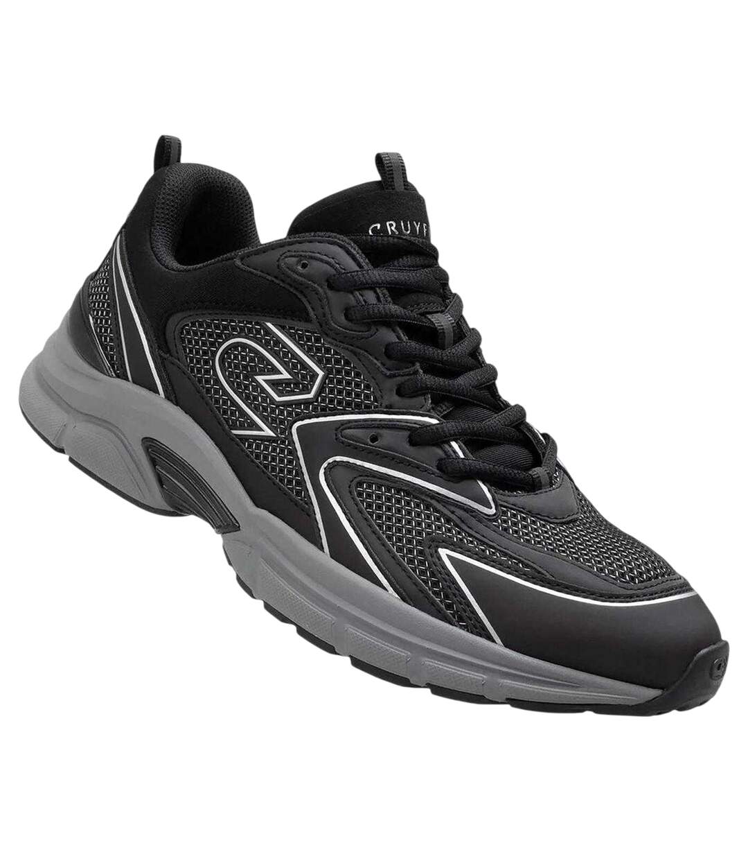 Mens Scorpius Logo Low Cut Trainers Black Grey Cruyff-3