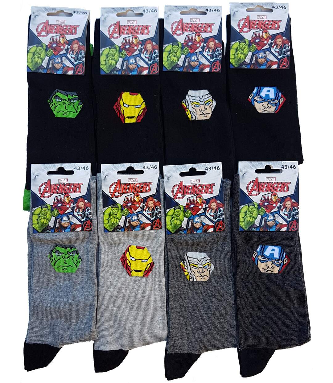 Chaussettes HOMME Licence PACK DE 12 PAIRES SURPRISE Pack 12 AVENGERS-2