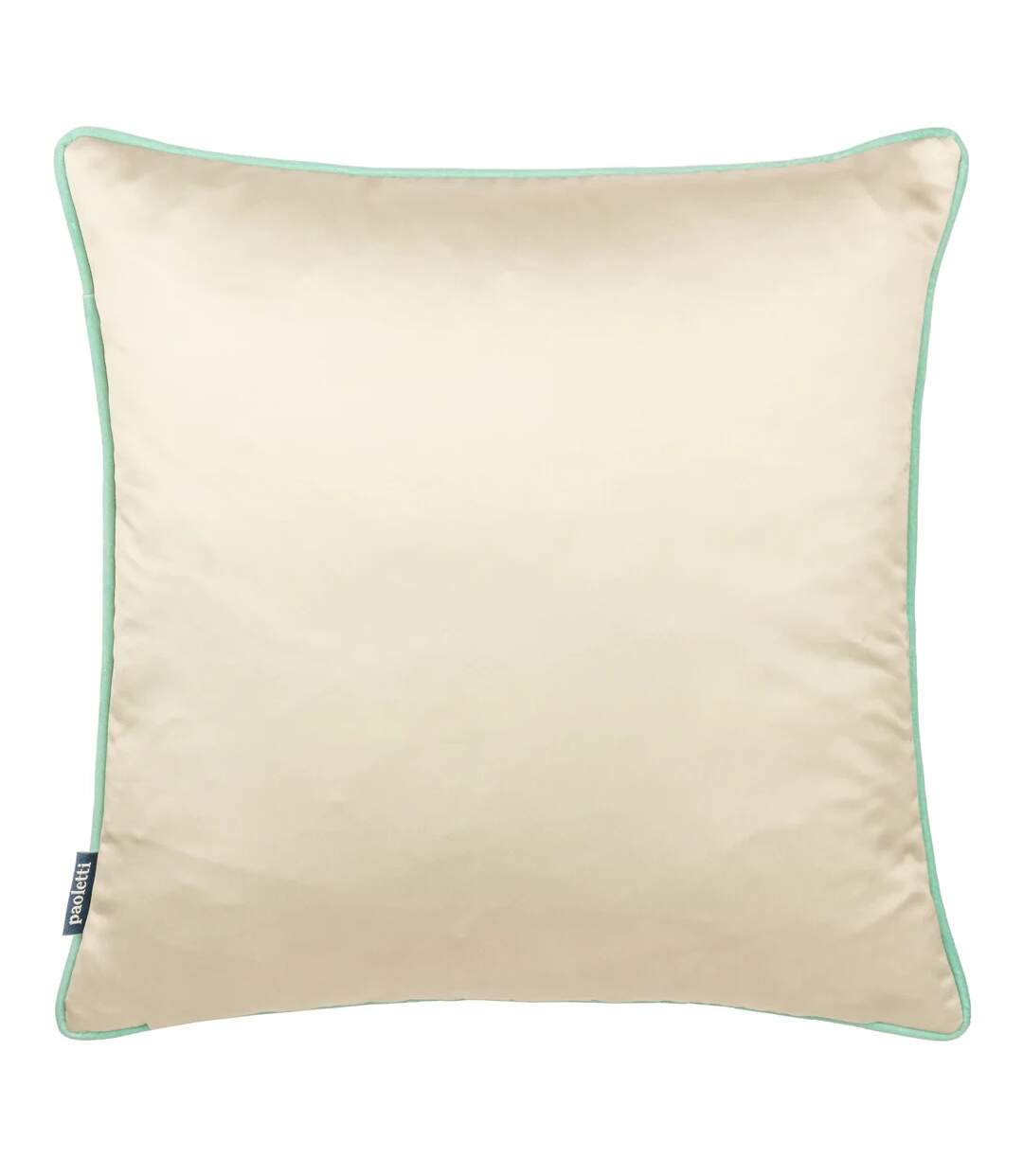 Carnaby satin chain geometric cushion cover 45cm x 45cm ivory Paoletti