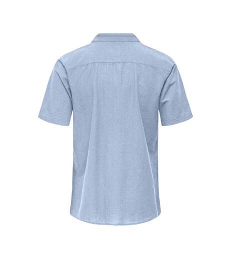 Chemise manches courtes bleu homme only & sons cantley - m