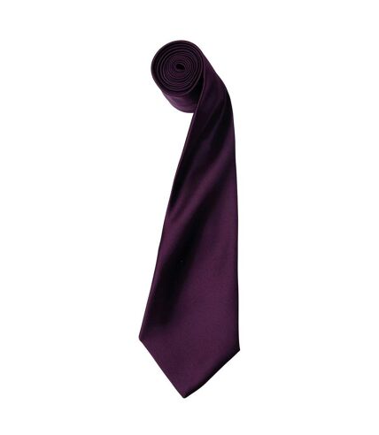 Premier - Cravate COLOURS - Adulte (Aubergine) (One Size) - UTPC6853