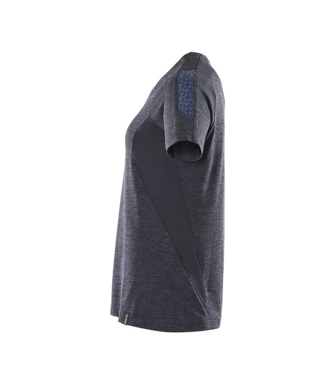 Womens/ladies Accelerate Coolmax V Neck T-shirt Dark Navy Mascot-2