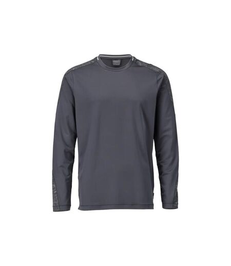 T-shirt Manches Longues Customised Homme Gris Pierre Mascot