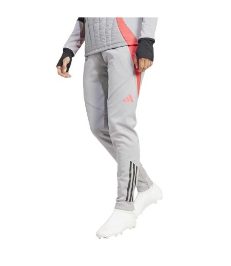 Womens/ladies Tiro Colour Block Slim Tracksuit Bottoms Light Grey Adidas