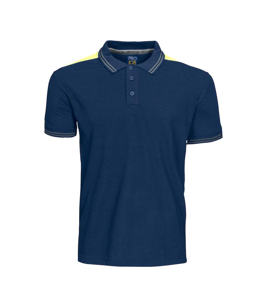 Polo homme bleu marine / jaune Projob