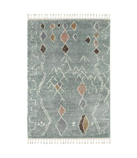 Tapis berbère tissé motif saharien PASTEL B