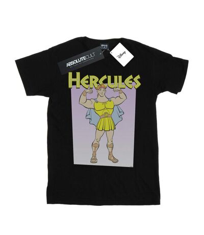 Disney Femme/Ladies - Hercules Muscles Cotton Boyfriend T-Shirt (Noir) - UTBI17539