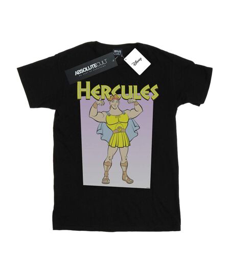 Disney Femme/Ladies - Hercules Muscles Cotton Boyfriend T-Shirt (Noir) - UTBI17539