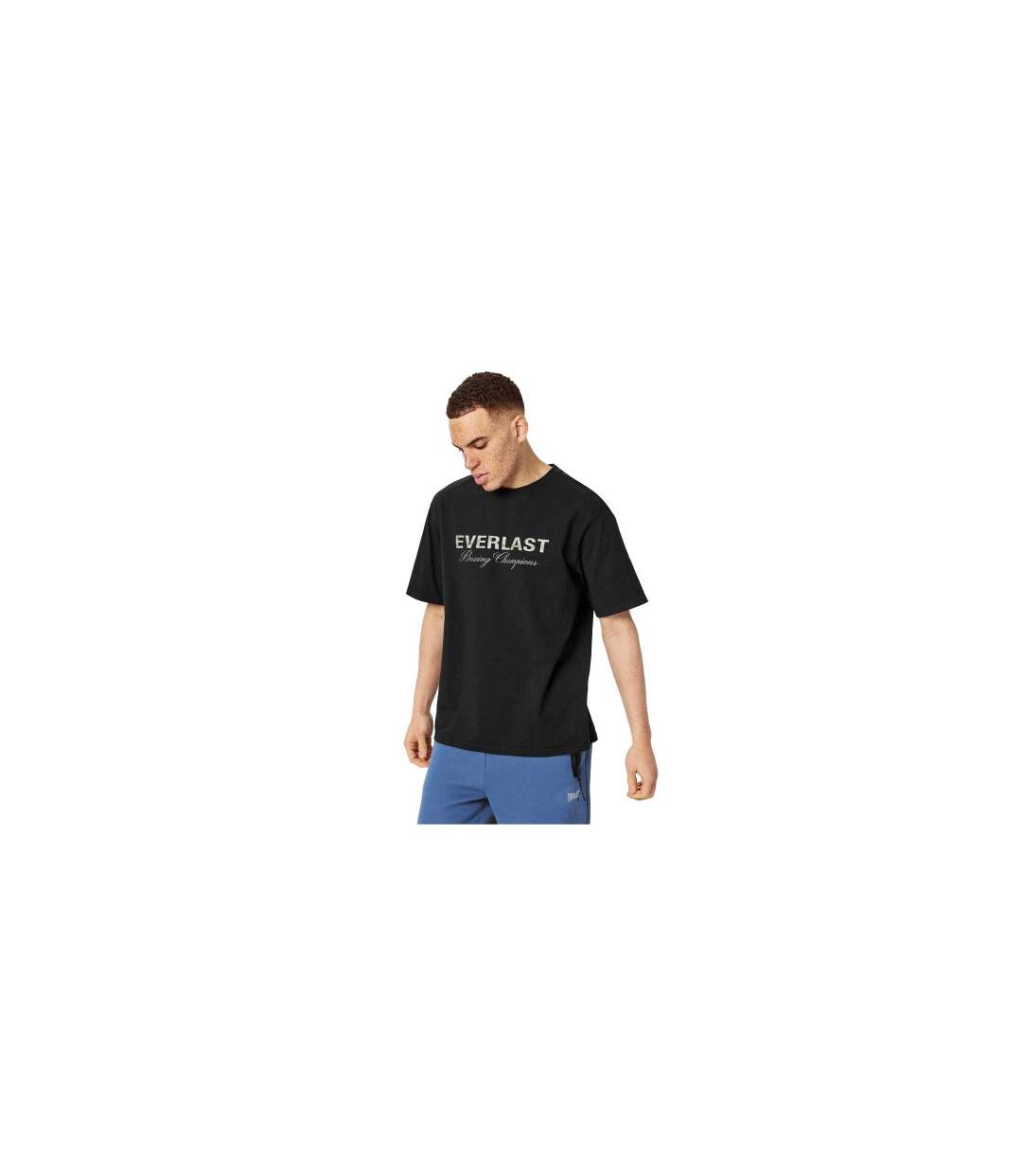 Mens Camo Logo Relaxed Fit T-shirt Black Everlast-1