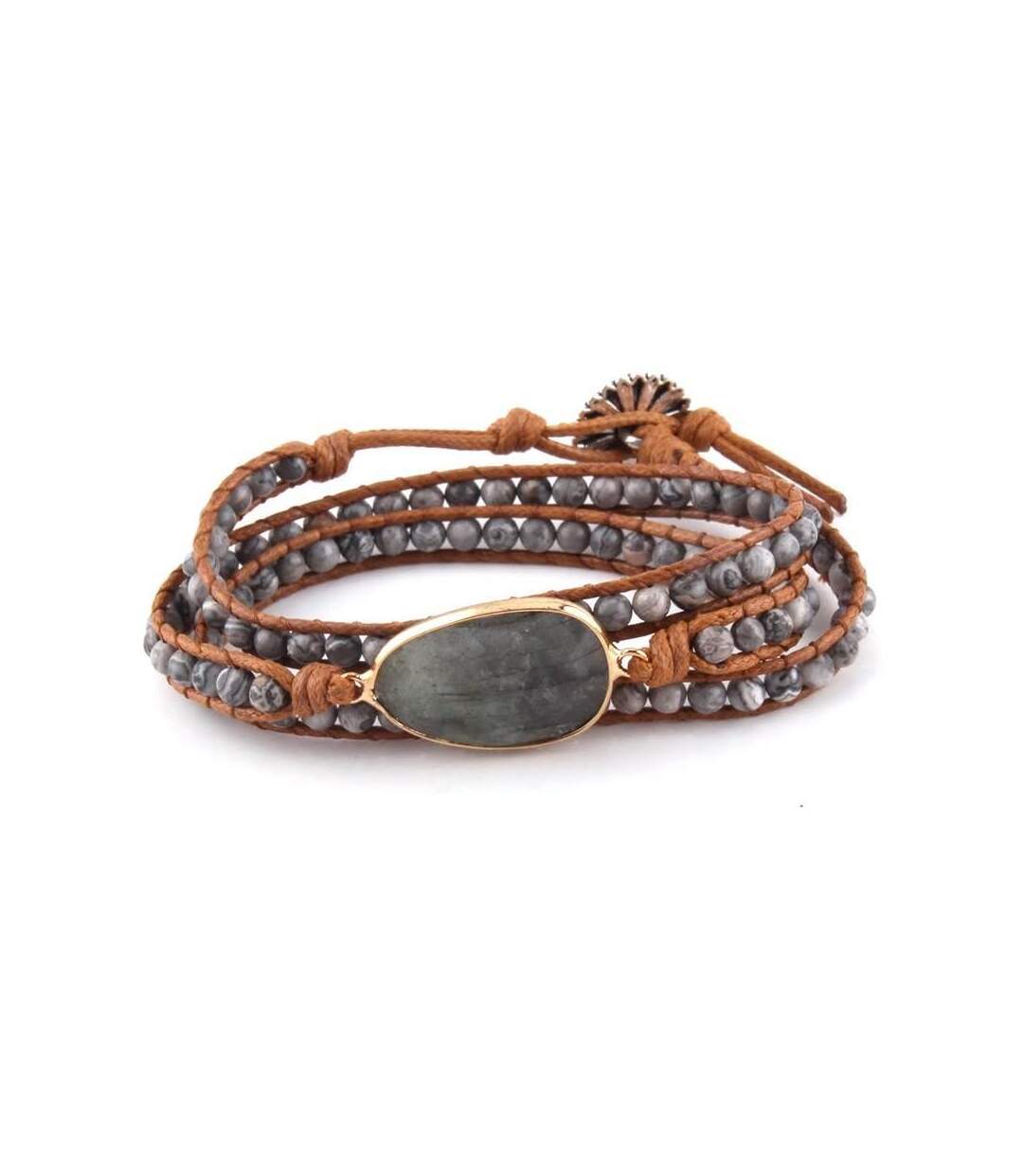 Bracelet force et paix en labradorite-1