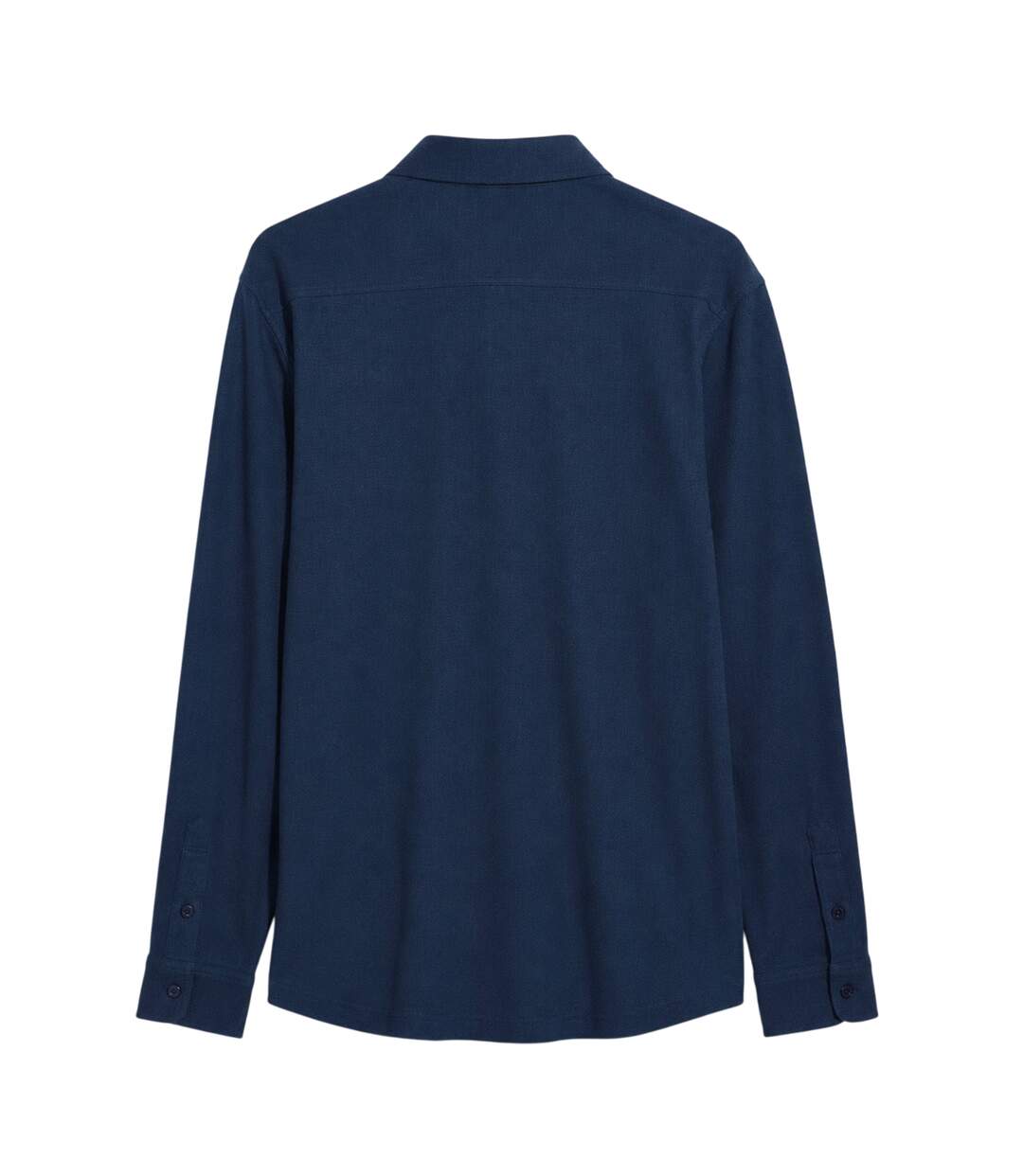 Mens Textured Regular Long-sleeved Shirt True Navy Farah-2