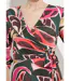 Robe cache-coeur courte évasée manches 3/4-3