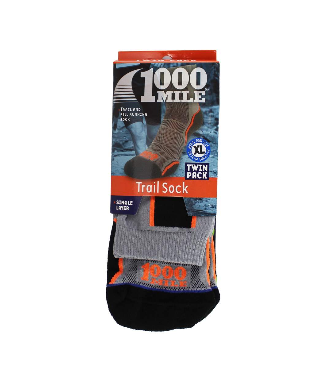 2 Pack Men's Eco-Friendly Trail Repreve Socks | Single Layer Socks-2