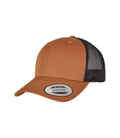 Casquette trucker retro adulte marron / noir Flexfit