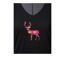 Mayflower NICO2 : Tee-shirt manches longues noir en coton avec sérigraphie motif cerf-4
