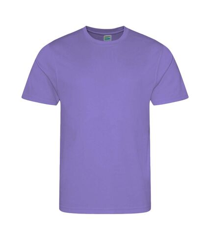 Just Cool Mens Performance Plain T-Shirt (Digital Lavender)