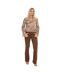 Womens/ladies Animal Print Ruffle Blouse Brown I Saw It First-4