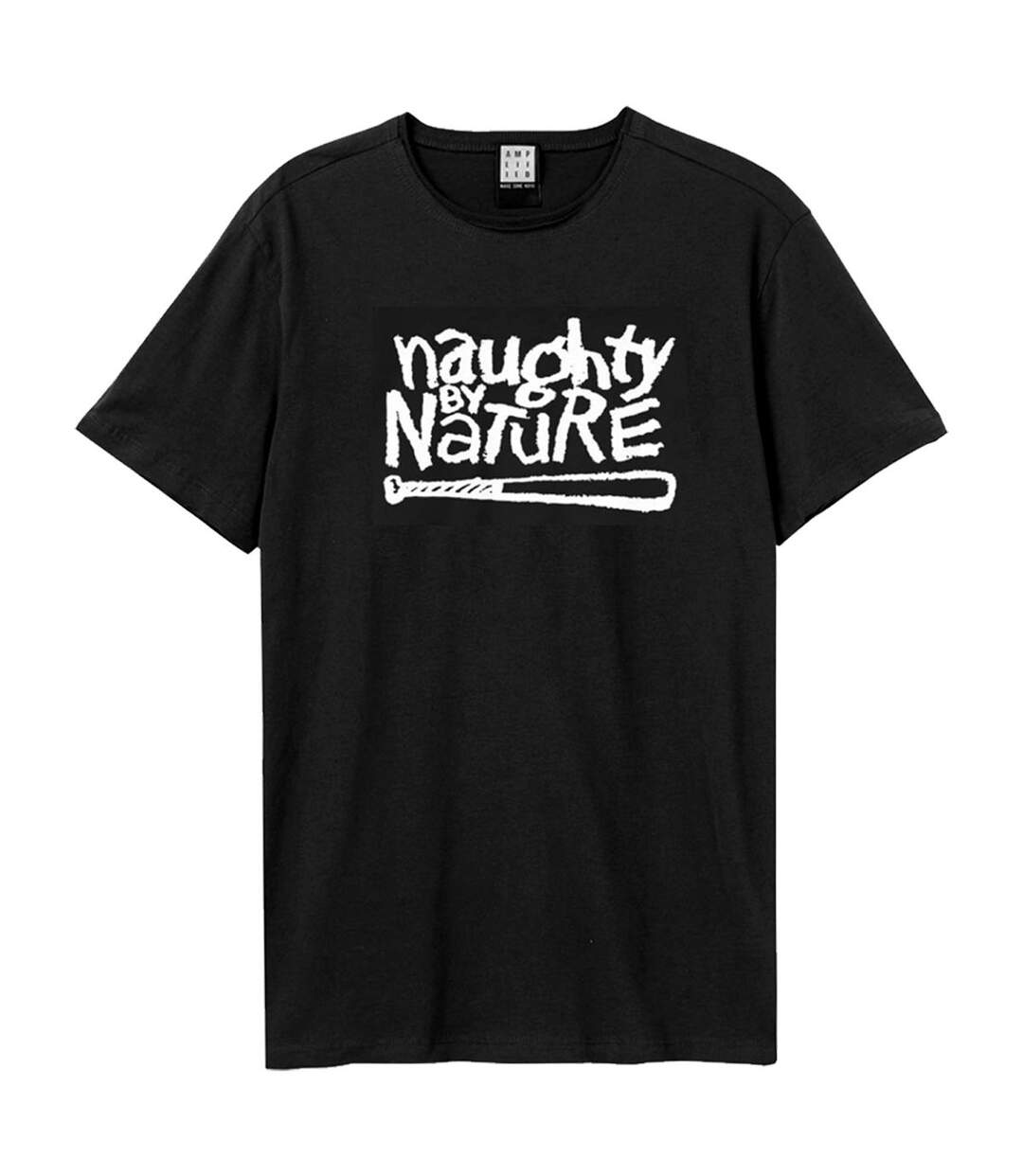 T-shirt Style Naughty By Nature White Logo Adulte Noir Amplified-1