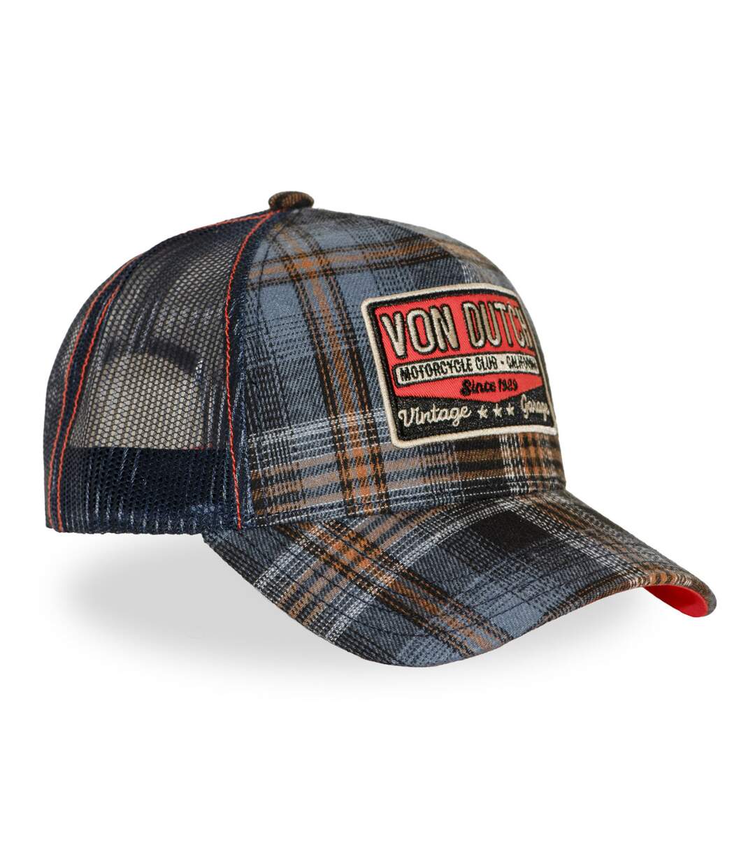Casquette baseball  à carreaux avec patch Carrreaux09 Vondutch-3