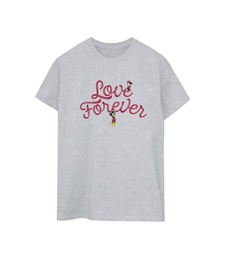 Disney Femme/Les femmes Mickey Mouse Love Forever - T-shirt boyfriend en coton (Gris sportif) - UTBI38838