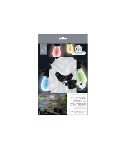 Paris Prix - Guirlande Lumineuse Extérieur ampoule Transparente Multicolore 5m Noir