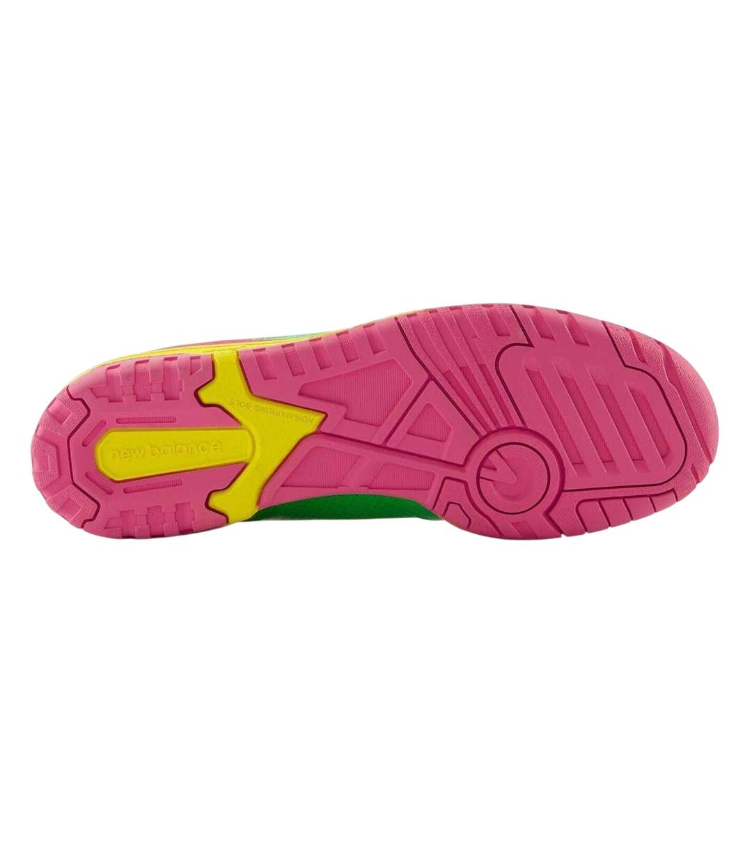 Womens/ladies 550 Neon Leather Trainers Green Pink Yellow New Balance-3