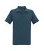 Mens Hadvo Stripe Polo Shirt Moonlight Denim White Regatta-2