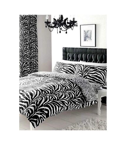 Zebra print duvet cover set black/white Generic