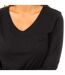 Long-sleeved V-neck t-shirt 1487903577 woman