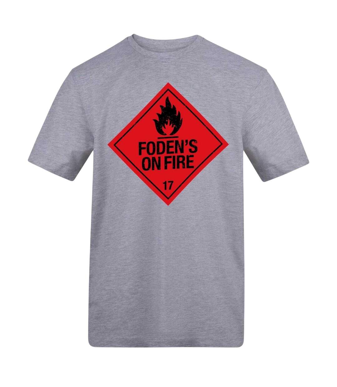 T-shirt Fodens On Fire Homme Gris AWD-1