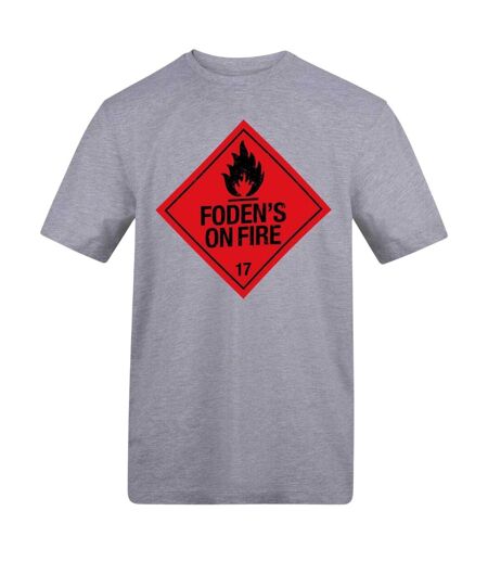 T-shirt Fodens On Fire Homme Gris AWD