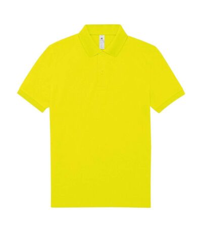 Polo manches courtes - Homme - PU424 - jaune lime pixel