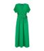 Robe Portefeuille Manches Style Kimono Femme Vert Vif Yumi-2