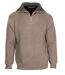 CHALLENGER PRIMO3 — Pull camionneur col camionneur beige/marron : chaleur et style authentique-2