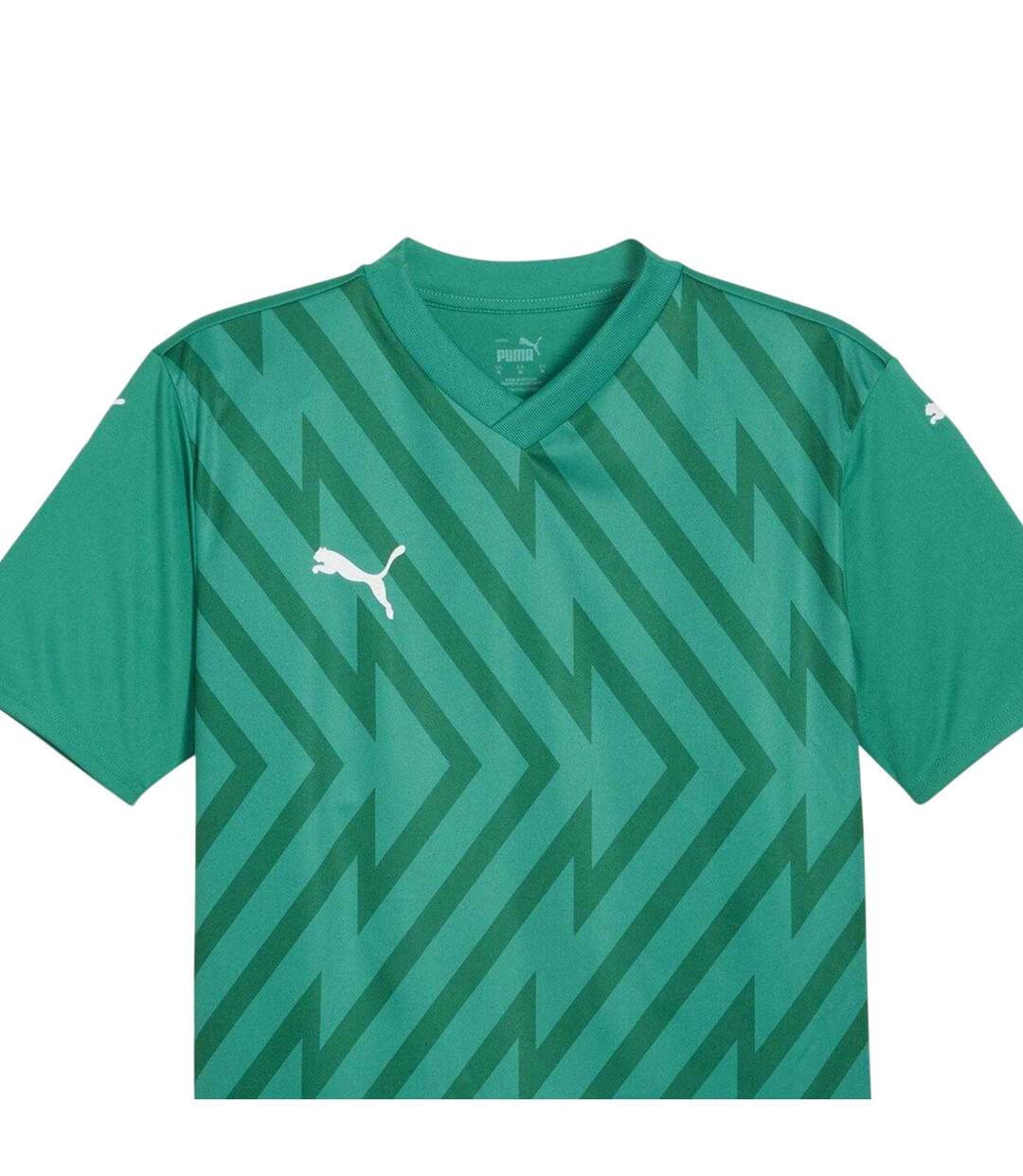Mens Teamglory Jersey T-shirt Sport Green White Puma-3